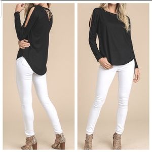 L/S Criss Cross Back Top